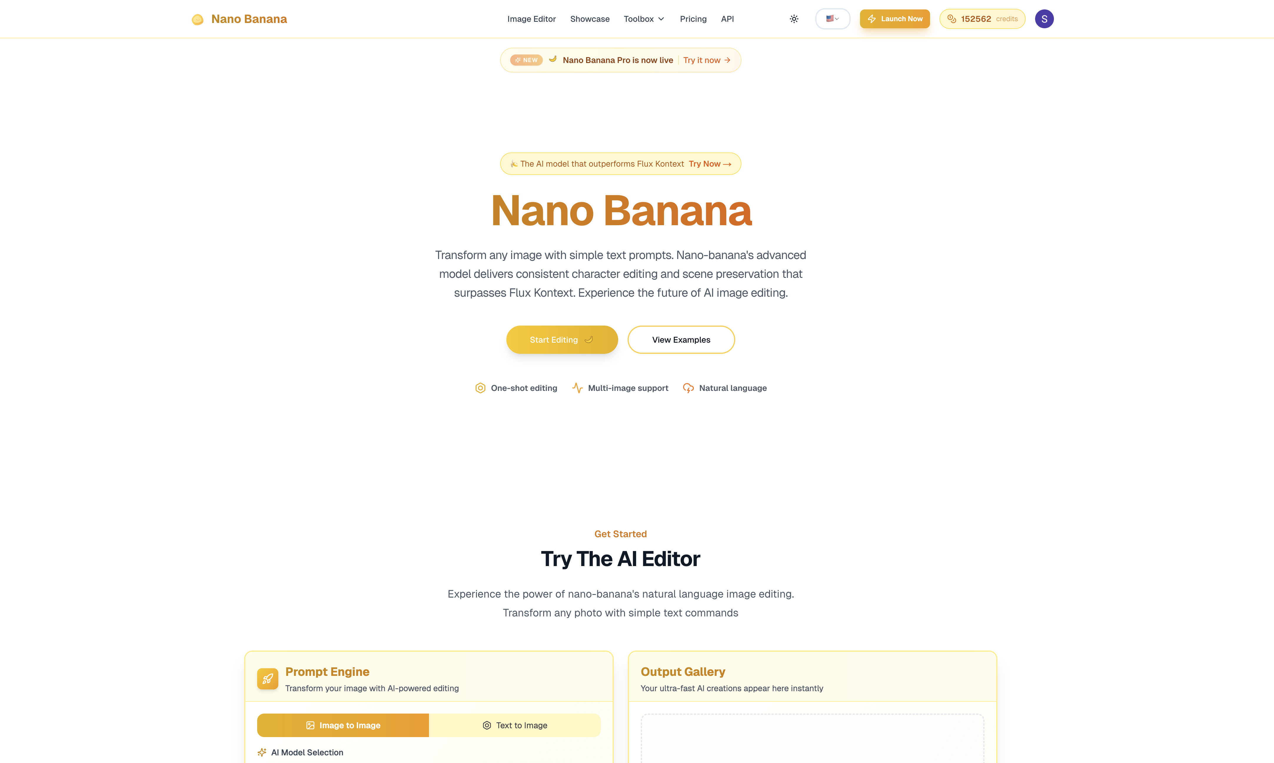 Nano Banana Homepage